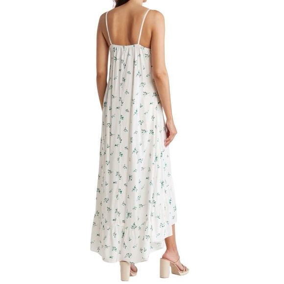 LOVE_ADY Women’s Ditsy Floral Print High Low Ruffle Dress in the Size Large - Picture 4 of 7